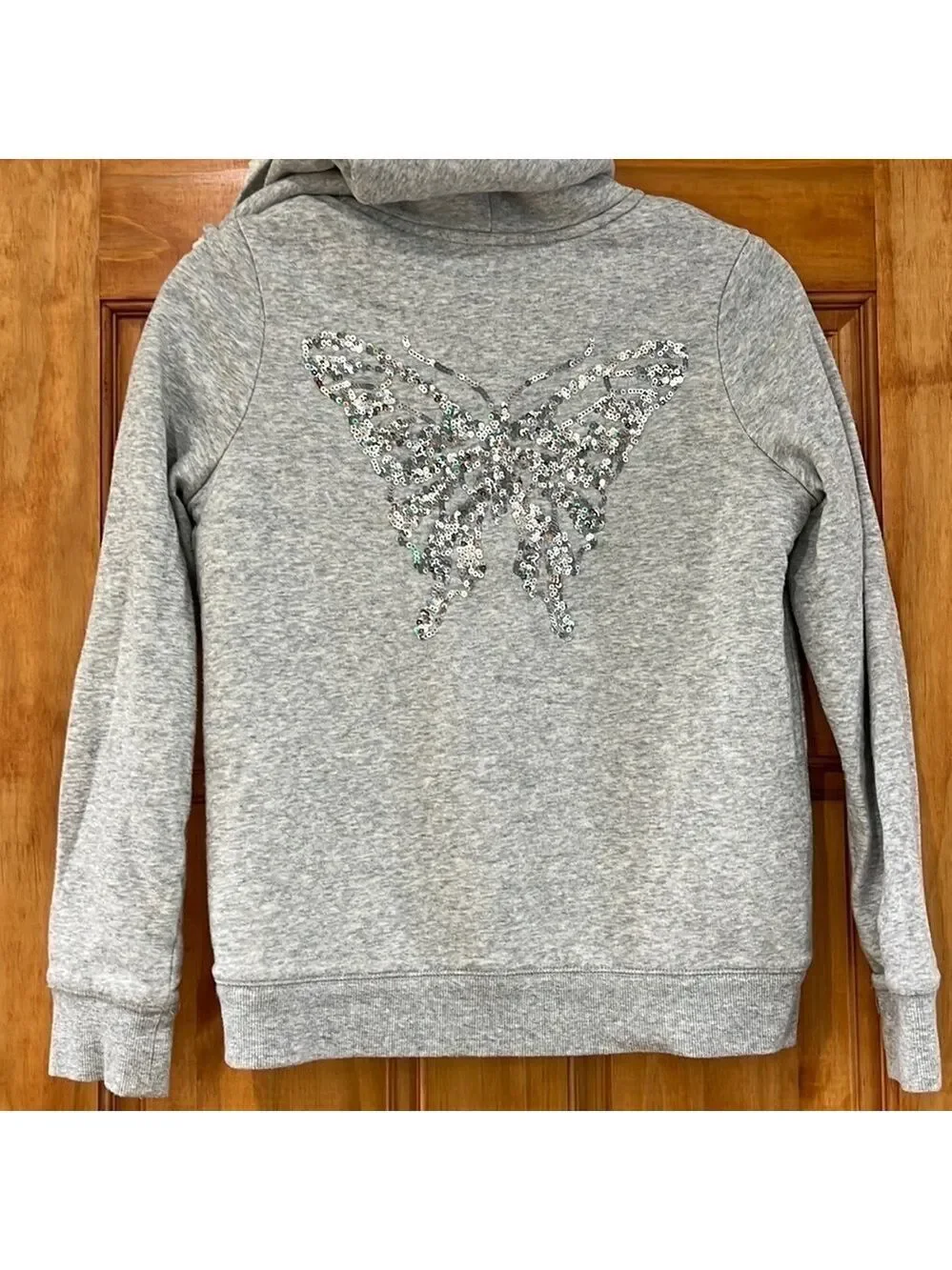 The Children's Place Gray Sherpa Butterfly Sweatshirt